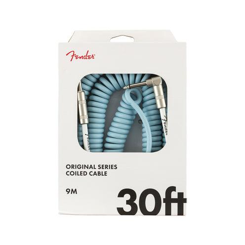 Fender Original Series Coil Cable, 30ft, Daphne Blue