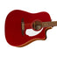 Fender California Redondo Player Acoustic Guitar, Walnut FB, Candy Apple Red