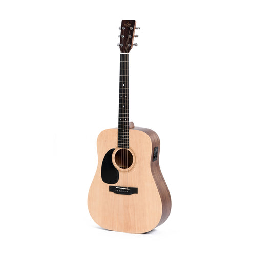 Sigma DMEL SE Series Left-Handed Acoustic-Electric Guitar w/Case